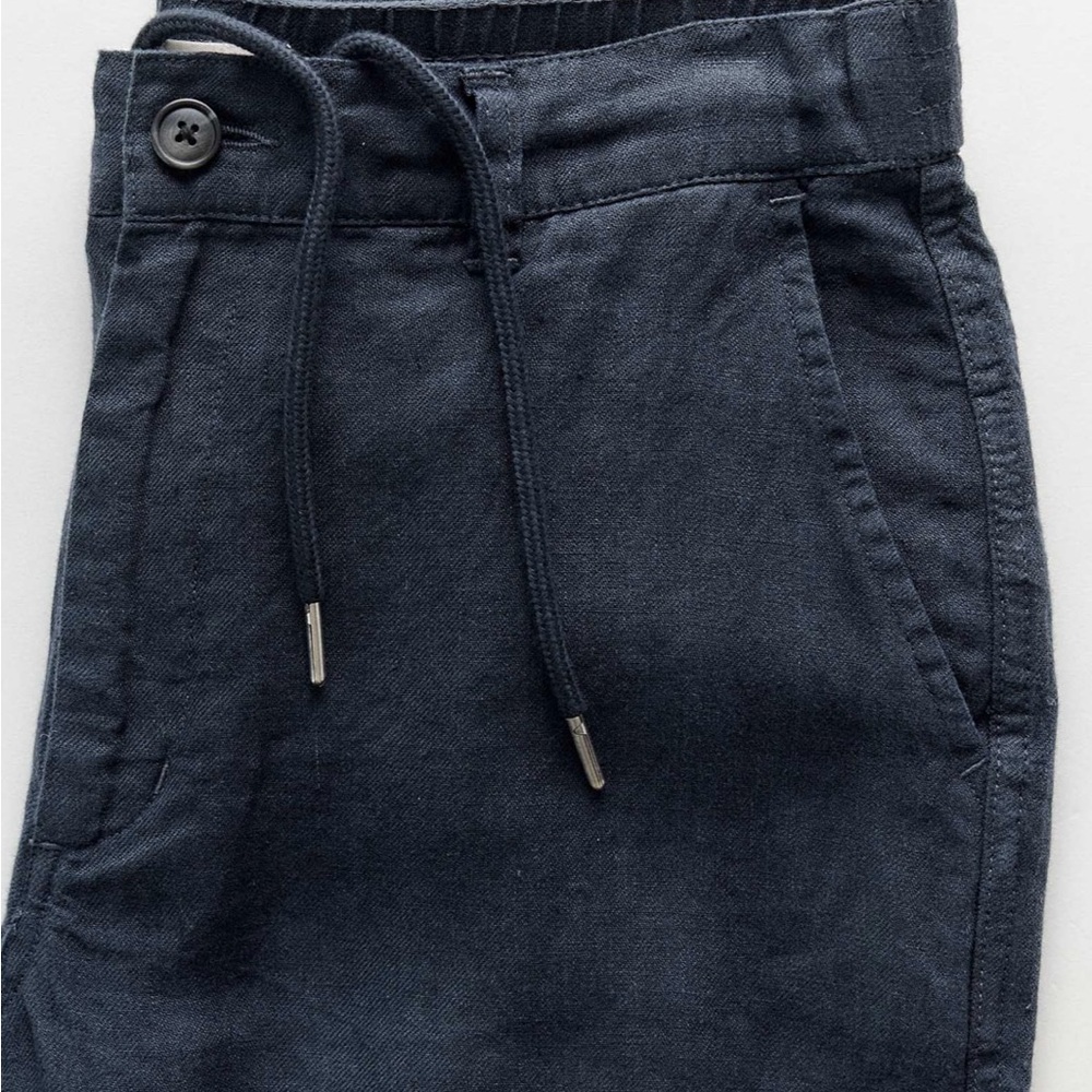 Dark Blue Drawstring Pants